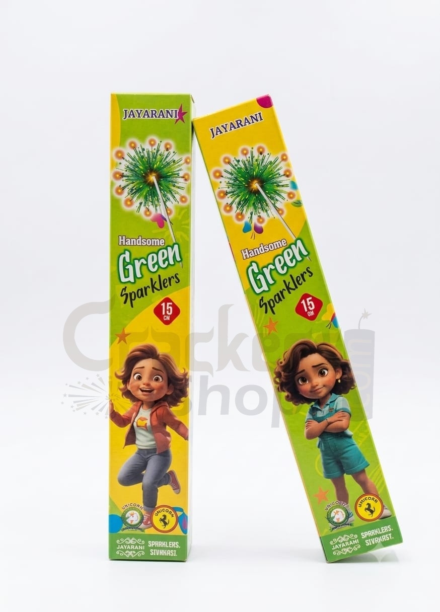 15 Cm Green Sparklers